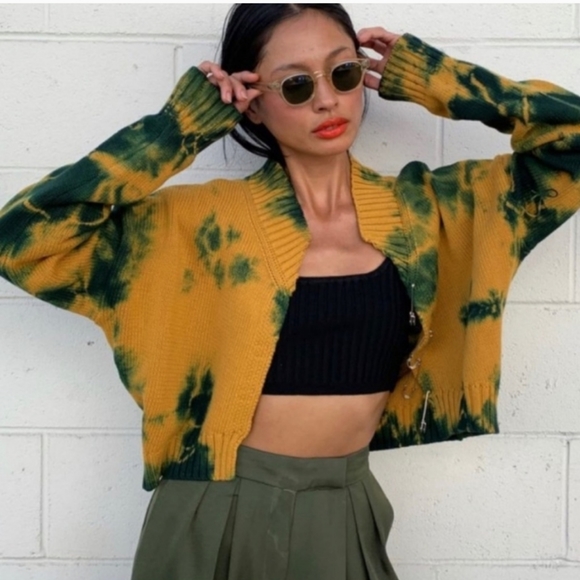 love +Harmony Sweaters - LOVE +HARMONY TIE DYE CARDIGAN, SIZE LARGE